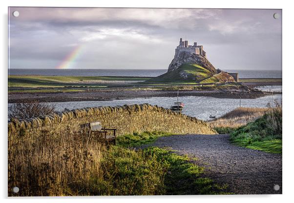 Holy Island Acrylic by Brian Smith