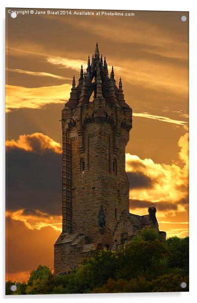 Tower of Scottish Freedom Acrylic by Jane Braat