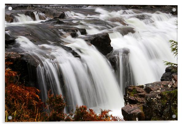  Powerful waterfall in Glen Coe Acrylic by Jane Braat