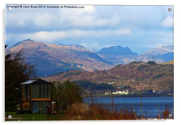  Scenic Bus Stop in Kilmun Acrylic by Jane Braat