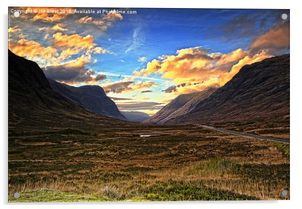 The Mountains of Glen Coe Acrylic by Jane Braat