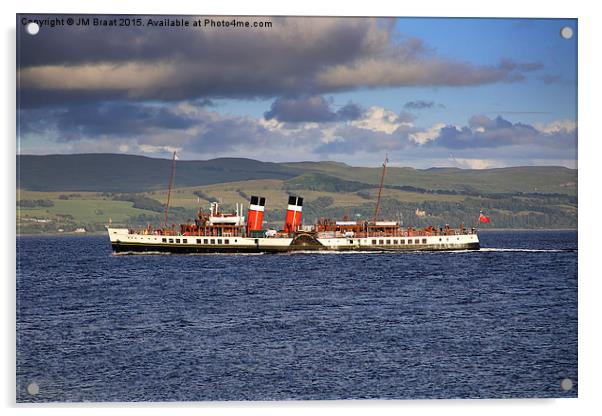 Majestic Paddle Steamer Waverley on the Clyde Acrylic by Jane Braat