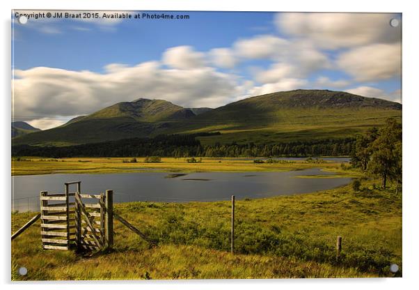 Majestic Scottish Mountain Landscape Acrylic by Jane Braat