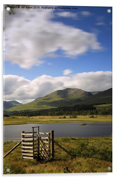 Loch Tulla Gate  Acrylic by Jane Braat