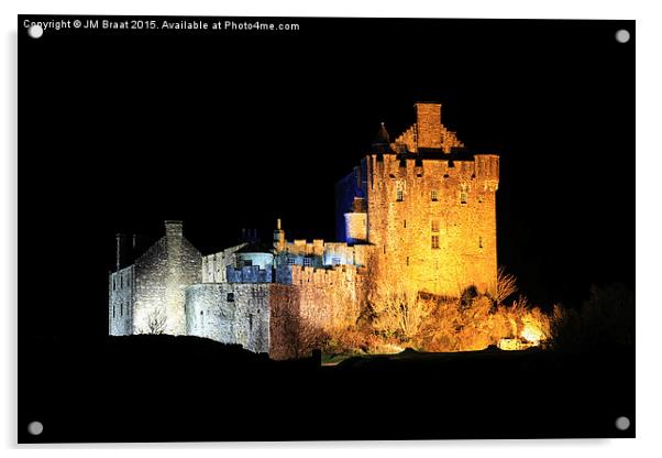 Eilean Donan Castle at night Acrylic by Jane Braat