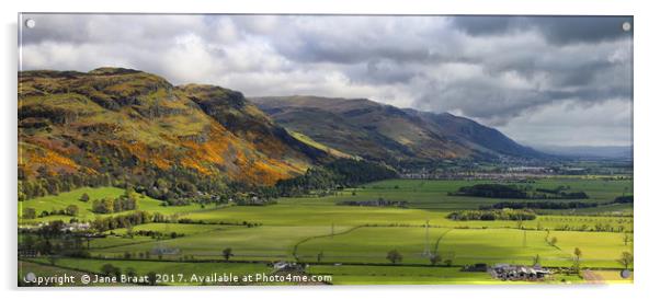 Majestic View of Scotland's Ochil Hills Acrylic by Jane Braat
