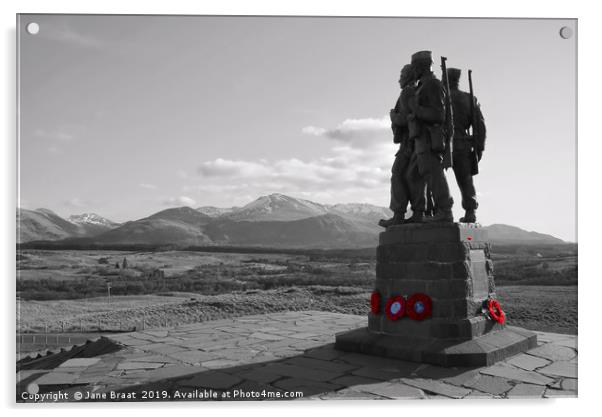 Honouring Allied Troops Acrylic by Jane Braat