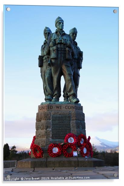 Honouring Allied Troops: The Commando Monument Acrylic by Jane Braat