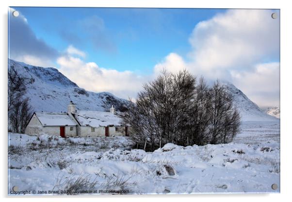 Winter Wonderland in Glen Coe Acrylic by Jane Braat