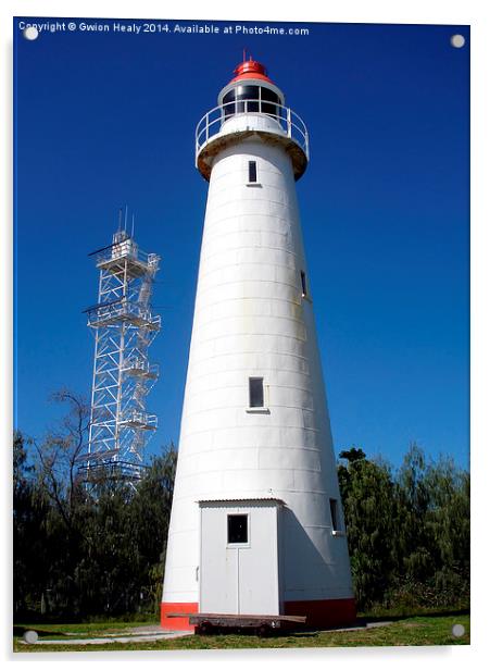 Lighthouse of Lady Elliot Island Acrylic by Gwion Healy