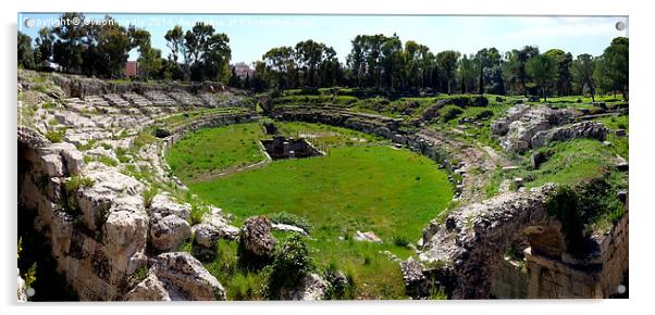 Amphitheatre Syracuse Acrylic by Gwion Healy