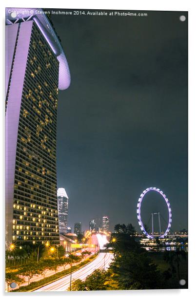 singapore skyline Acrylic by Steven Inchmore