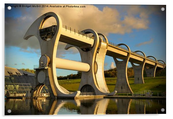 The Falkirk Wheel at Sunset Acrylic by Bridget McGill