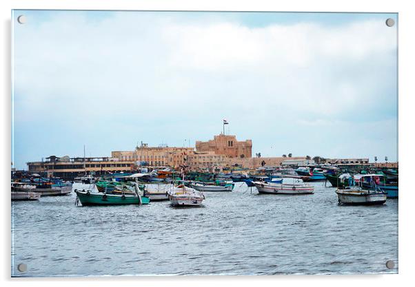 The Citadel of Qaitbay, Alexandria Acrylic by Jacqueline Burrell