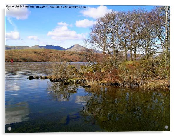 Early Spring on Coniston Water Acrylic by Paul Williams