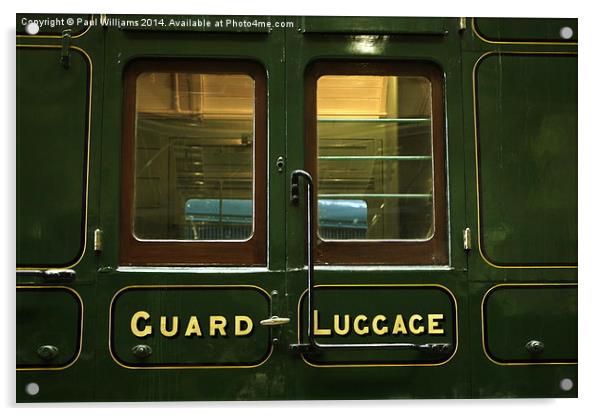 Guard and Luggage Carriage Acrylic by Paul Williams