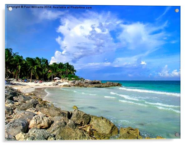 Blue Sky Over the Caribbean Acrylic by Paul Williams