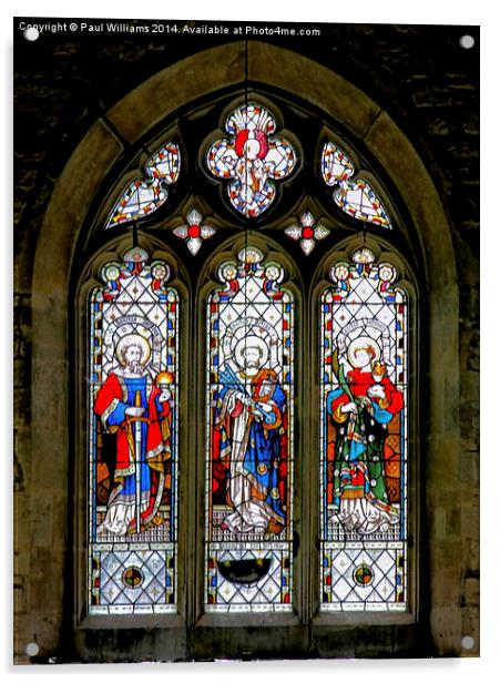 Church Stained Glass Window Acrylic by Paul Williams