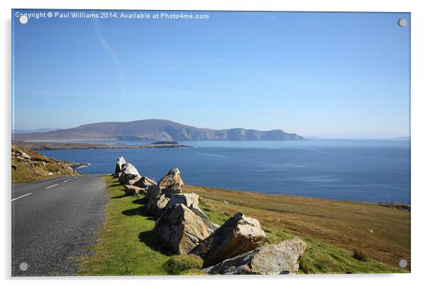 Coastal Road on Achill Acrylic by Paul Williams