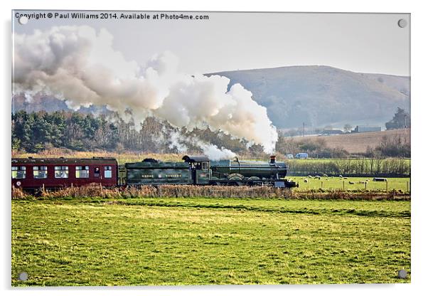  Speeding to Bishops Lydeyard Acrylic by Paul Williams