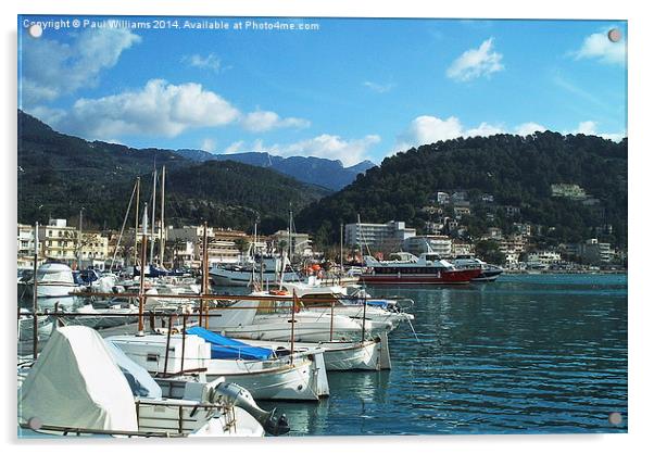 Soller Harbour Mallorca Acrylic by Paul Williams