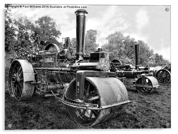  Burrells Steam Road Roller Acrylic by Paul Williams