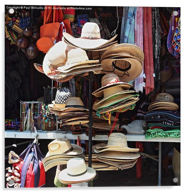  Hats on a Stand Acrylic by Paul Williams