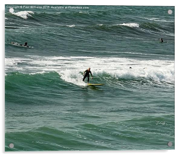 Surfers Acrylic by Paul Williams