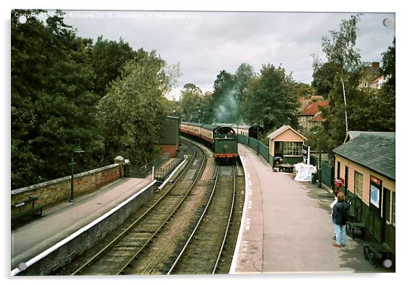 Train Arriving at Pickering Station Acrylic by Paul Williams