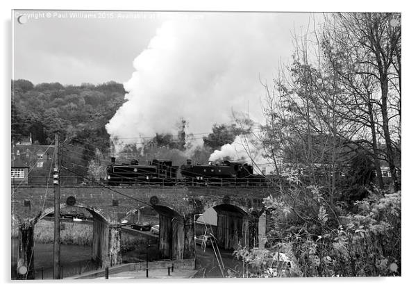  Steam on Coalbrookdale Viaduct Acrylic by Paul Williams