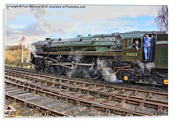 70013 "Oliver Cromwell" Acrylic by Paul Williams