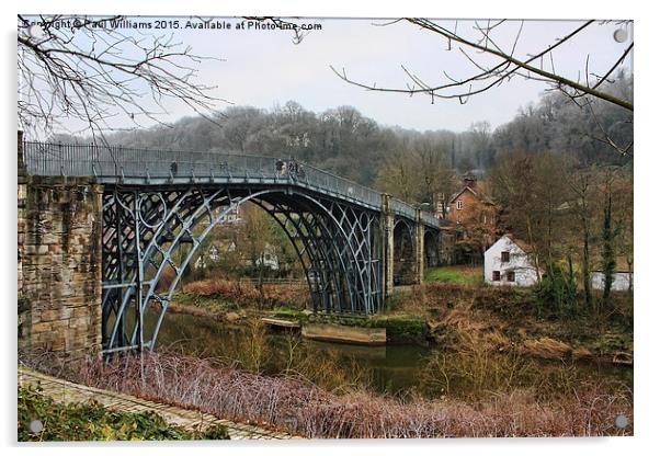 The Iron Bridge in Winter  Acrylic by Paul Williams