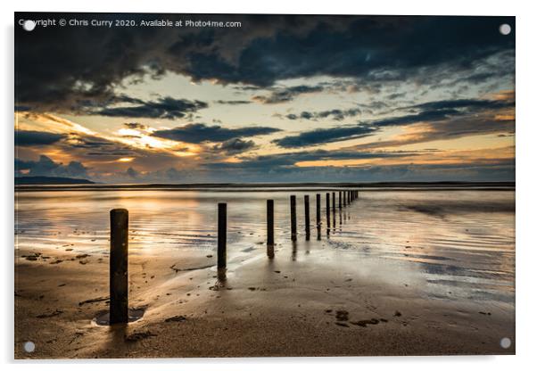 Portstewart Strand Sunset Northern Ireland  Acrylic by Chris Curry