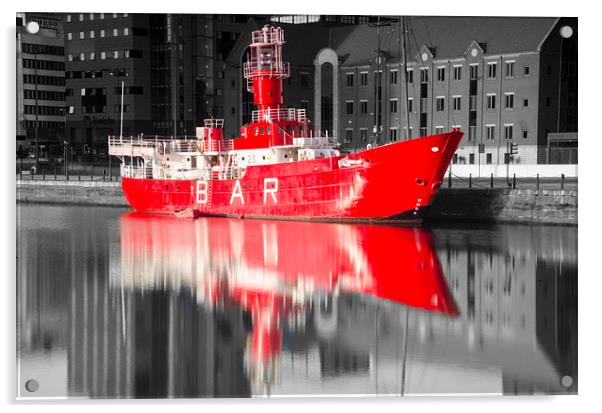 Red BAR Boat Acrylic by Steve Buck