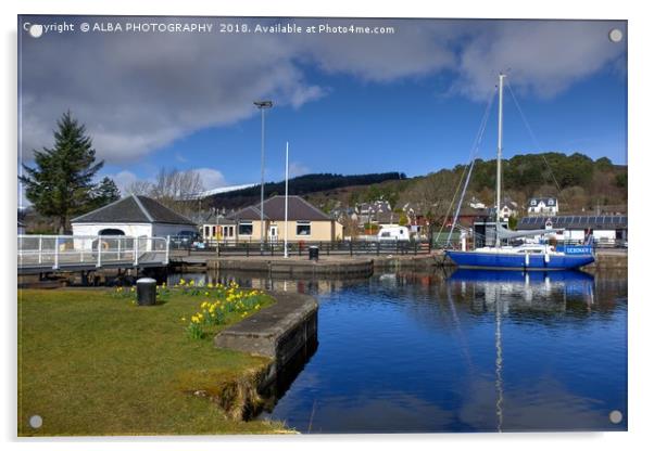 Caledonian Canal, Corpach, Scotland Acrylic by ALBA PHOTOGRAPHY