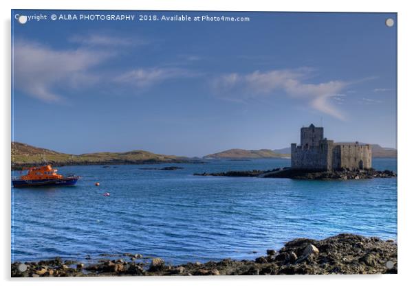 Kisimul Castle, Isle of Barra, Scotland. Acrylic by ALBA PHOTOGRAPHY