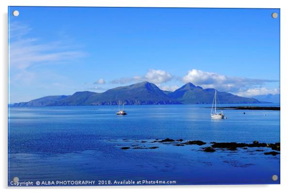 Isle of Rum, Small Isles, Scotland Acrylic by ALBA PHOTOGRAPHY