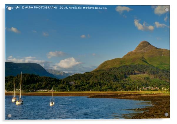 Loch Leven & The Pap of Glencoe. Acrylic by ALBA PHOTOGRAPHY
