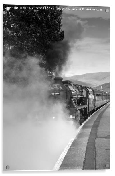 The Jacobite Steam Train, Fort William, Scotland Acrylic by ALBA PHOTOGRAPHY