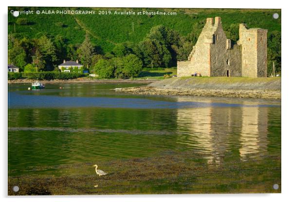 Lochranza Castle, Isle of Arran, Scotland Acrylic by ALBA PHOTOGRAPHY