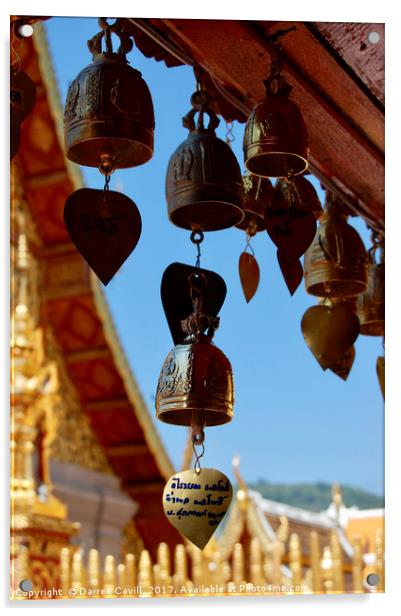 Golden Prayer Bell Acrylic by Darren Cavill