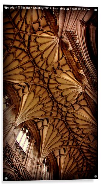 Winchester Cathedral Ceiling Acrylic by Stephen Stookey