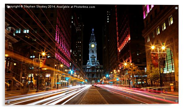  Philadelphia Nights Acrylic by Stephen Stookey