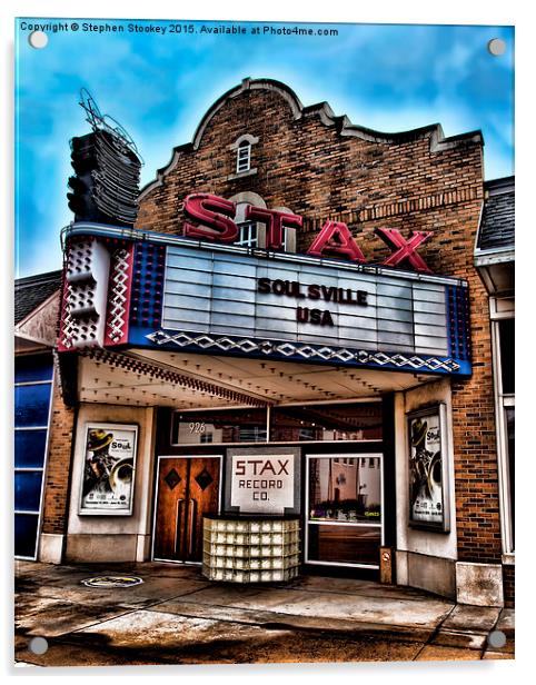  Stax Records Acrylic by Stephen Stookey