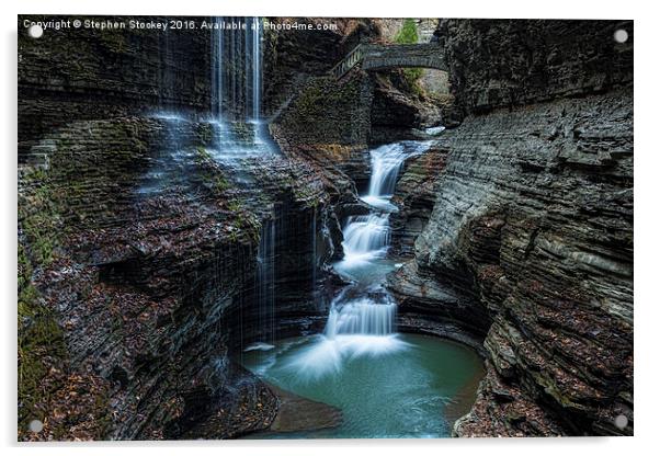  Rainbow Falls Acrylic by Stephen Stookey