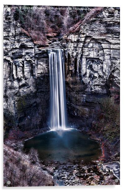 Taughannock Falls Late Autumn Acrylic by Stephen Stookey