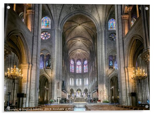 Notre Dame Altar - #2 Acrylic by Stephen Stookey