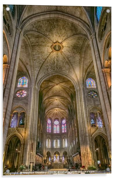 Notre Dame Altar - #3 Acrylic by Stephen Stookey