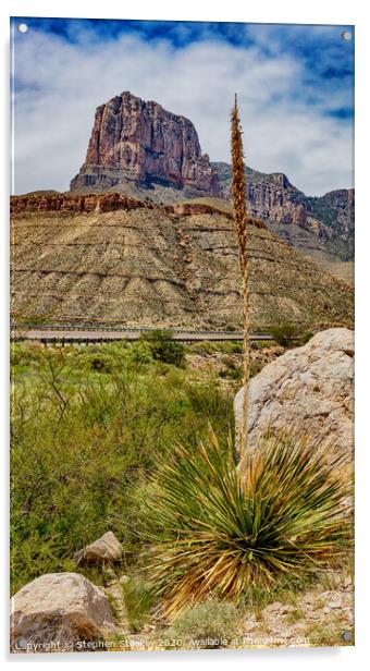 El Capitan Desert View - Texas Acrylic by Stephen Stookey