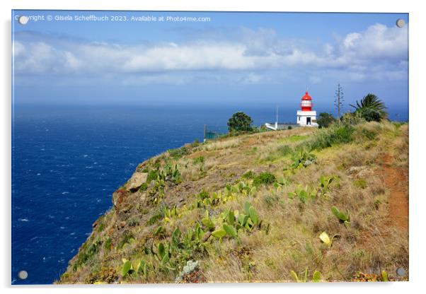 Madeira - Ponta do Pargo Lighthouse Acrylic by Gisela Scheffbuch